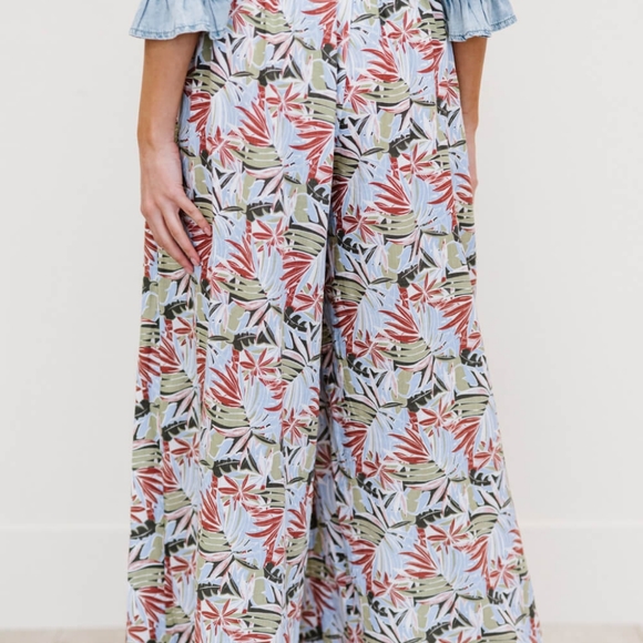 Davi & Dani Island Retreat Full Size Run Palazzo Pants in Pink - Picture 7 of 11